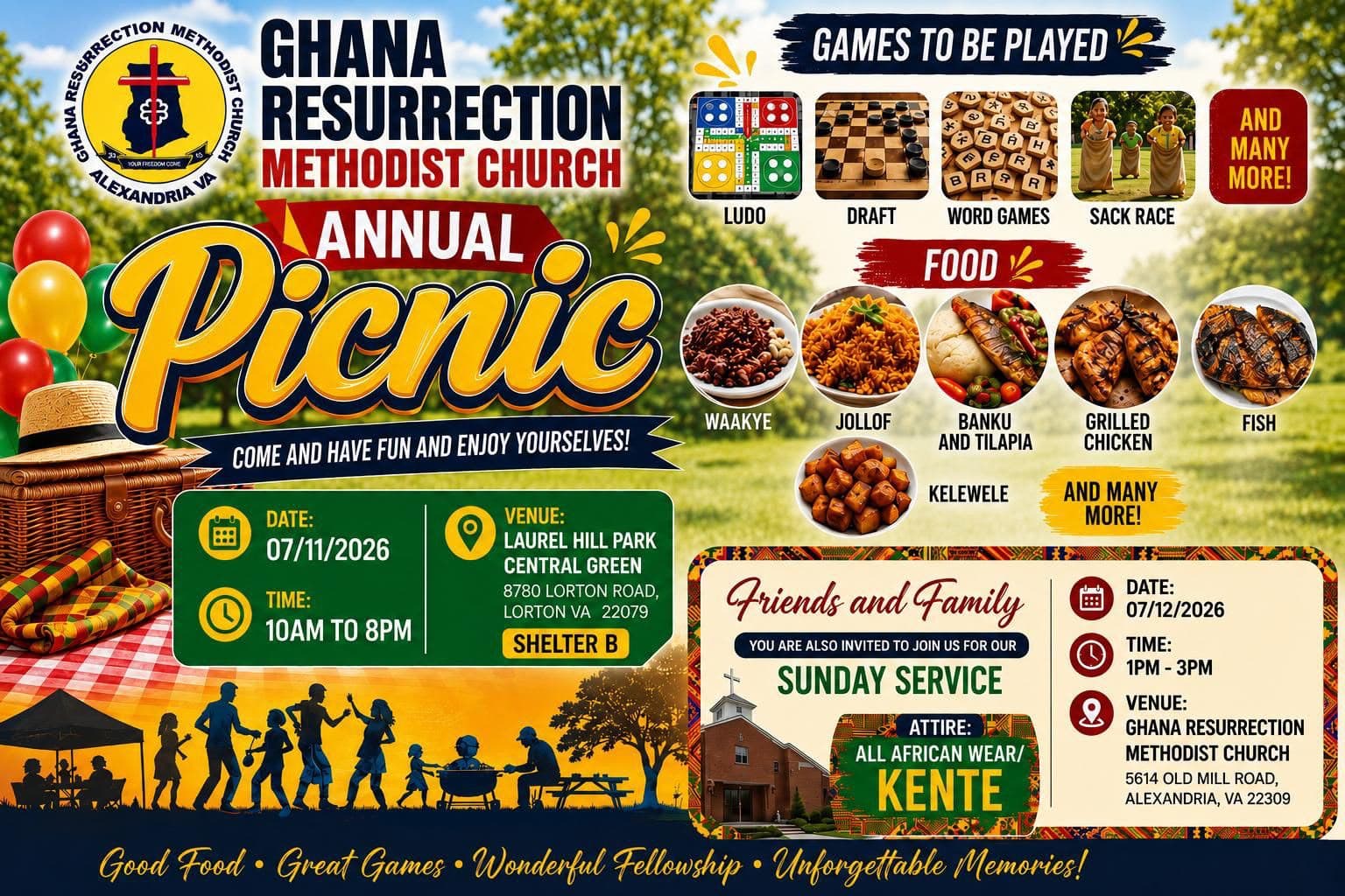 Ghana Resurrection Methodist Church Annual Picnic
